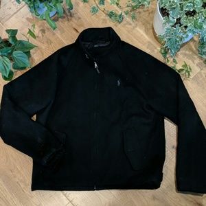 Polo Ralph Lauren Black Wool Zip Up Jacket